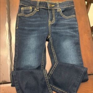 Cat & Jack Dark Blue Skinny Jeans with Contrast Stitching